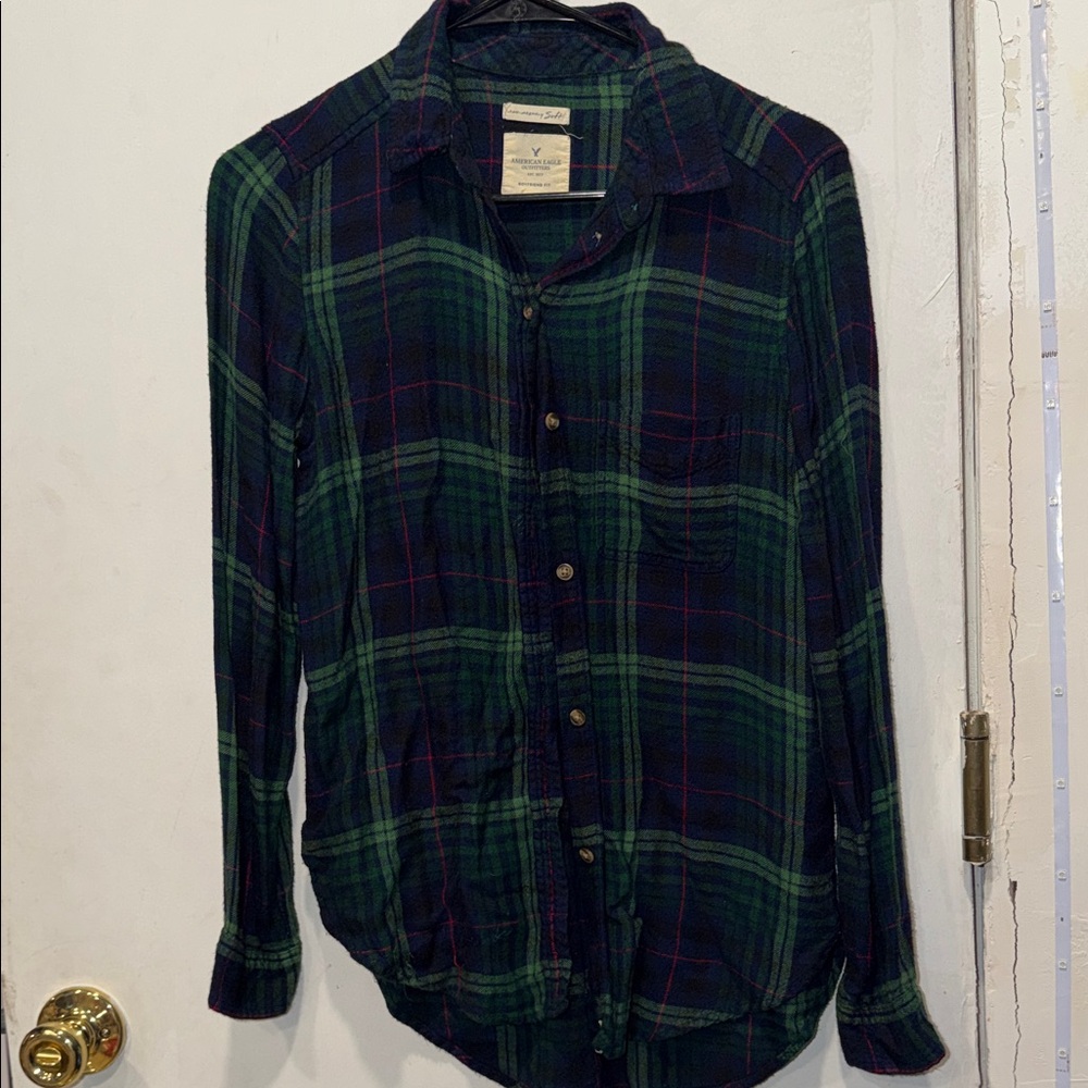 Women’s Green Plaid Shirt